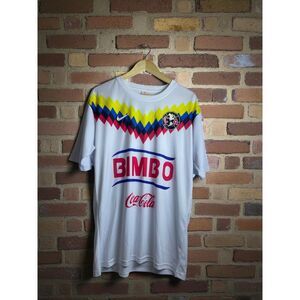 Club América Coca-Cola Nike Soccer Jersey – Size XL – White Multicolor